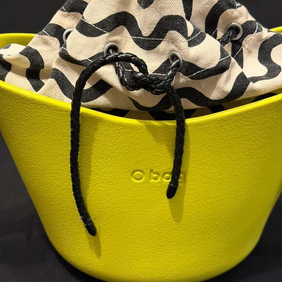 O Bag Made In Italy EVA Compound Basket Tote Crossbody Bag Yellow - Picture 15 of 16